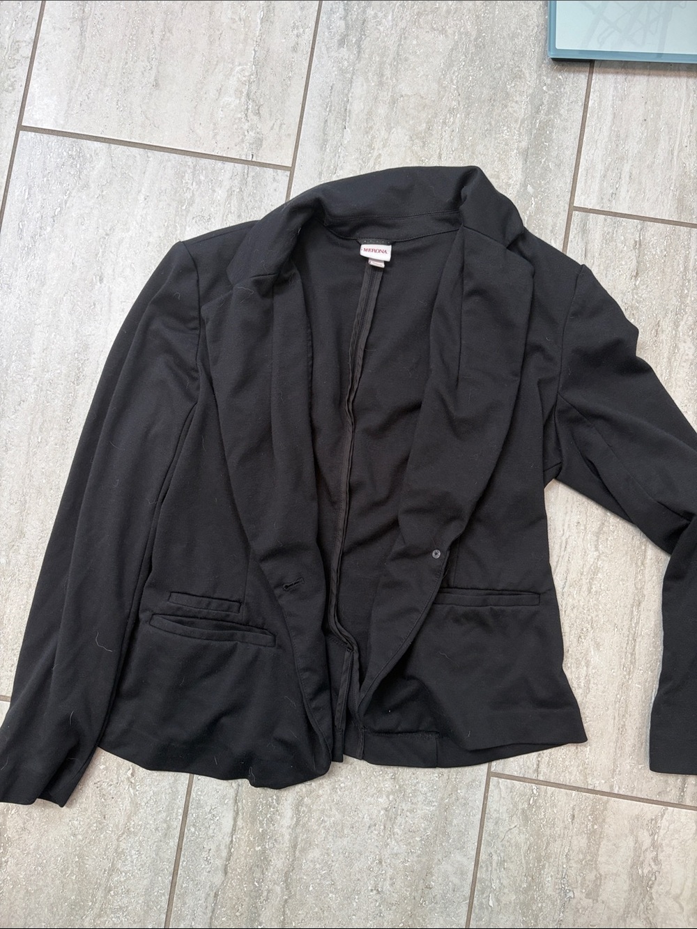Merona Black Open-Front Blazer Jacket